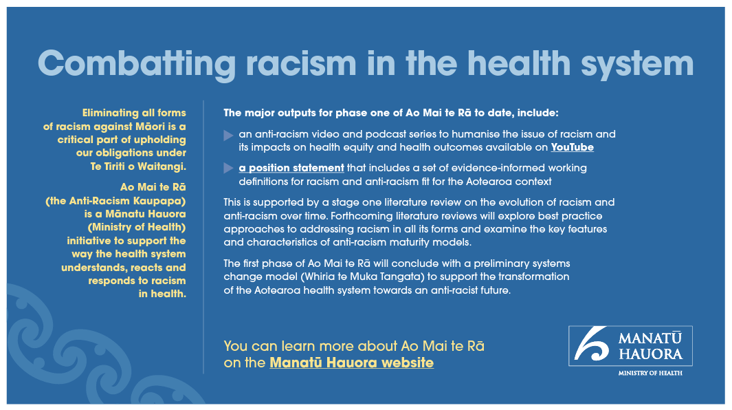 https://www.health.govt.nz/our-work/populations/maori-health/ao-mai-te-ra-anti-racism-kaupapa